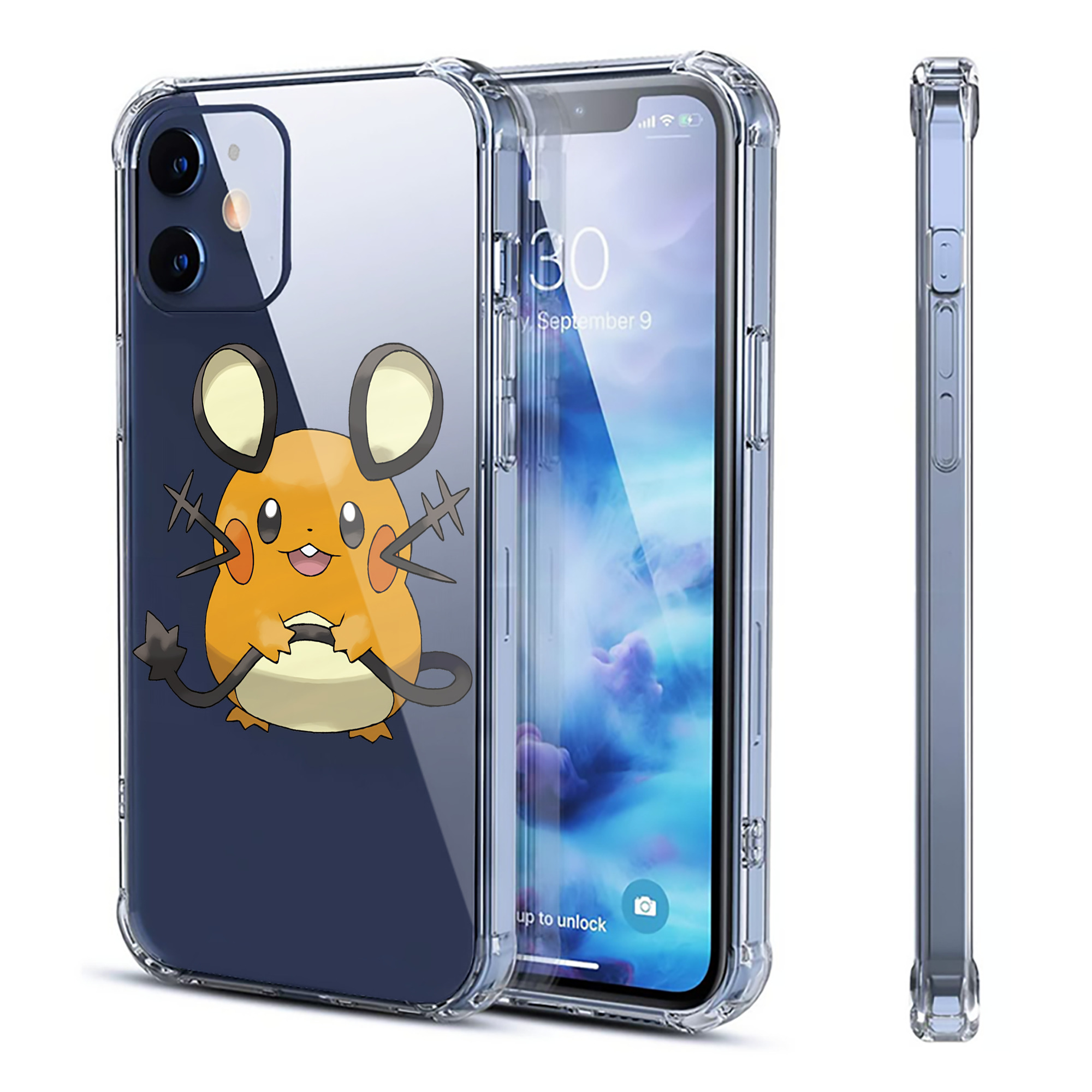 （画像用） ポケットモンスター Pokémon 【iPhone 12シリーズ対応】透明スマホケース（クリアソフトケース）